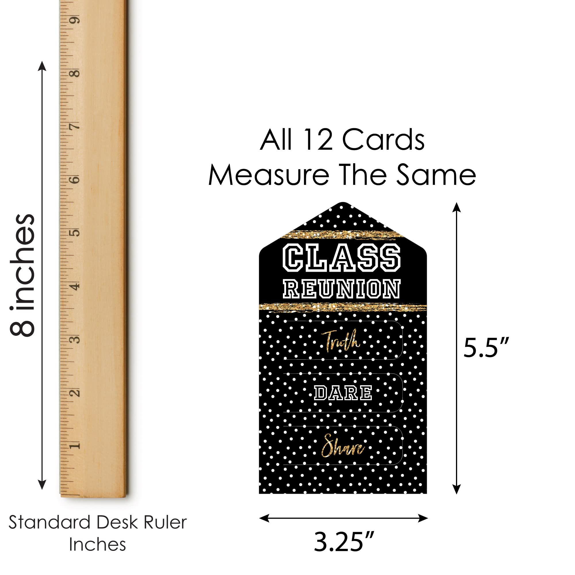 Big Dot Of Happiness Reunited - School Class Reunion Party Game Pickle Cards - Truth, Dare, Share Pull Tabs - Set Of 12